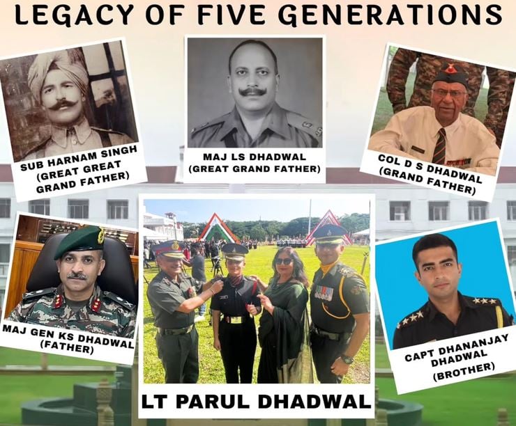 Five generations of Lt. Parul Dhadwal