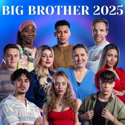 Jordy de Maar (first from left in middle row) on the poster of the TV series Big Brother (Belgium &amp; Netherlands) Season 5