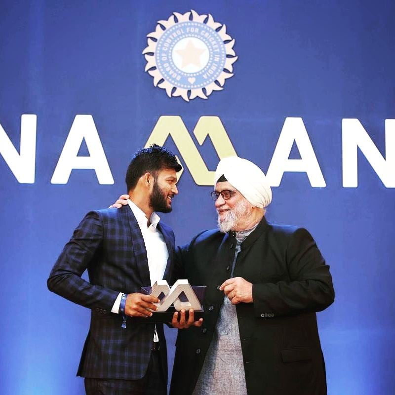 Former Indian cricketer Bishan Singh Bedi presenting BCCI