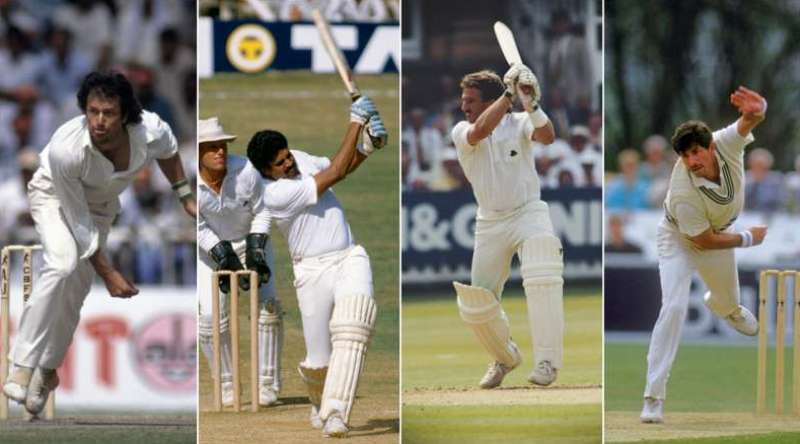 Four of the greatest all rounders- Imran Khan, Kapil Dev, Ian Botham, and Richard Hadlee