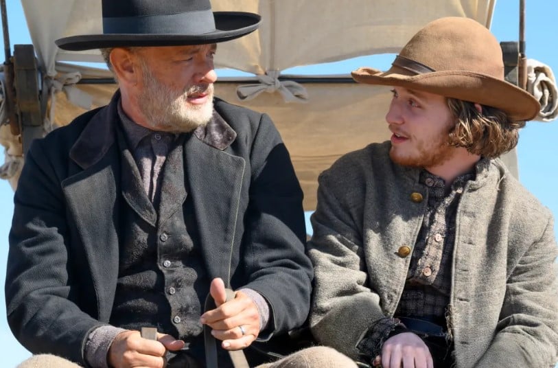 Fred Hechinger in a still from the film News of the World