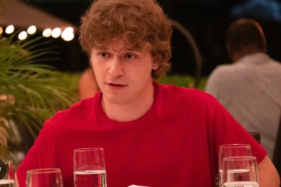 Fred Hechinger in a still from the film The White Lotus