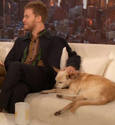 Fred Hechinger with his pet