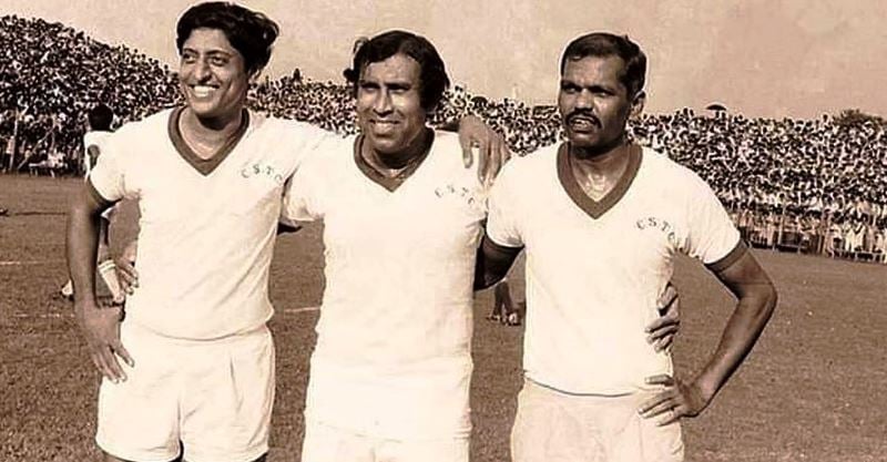 (From L to R) Chuni Goswami, P. K. Banerjee, and Tulsidas Balaraman- 