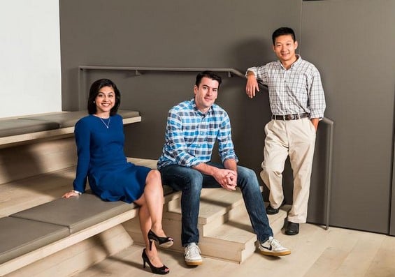 From left to right - Neha Narkhede, Jay Kreps, and Jun Rao