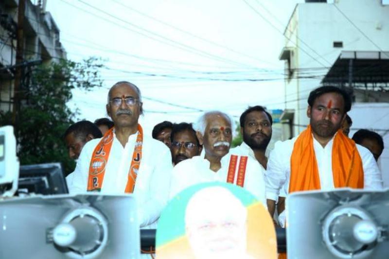 G. Kishan Reddy during an election campaign in Secunderabad in 2019