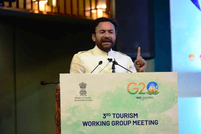 G. Kishan Reddy giving a speech at G20 Summit in Kashmir