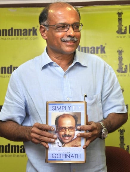 G. R. Gopinath while launching his book 