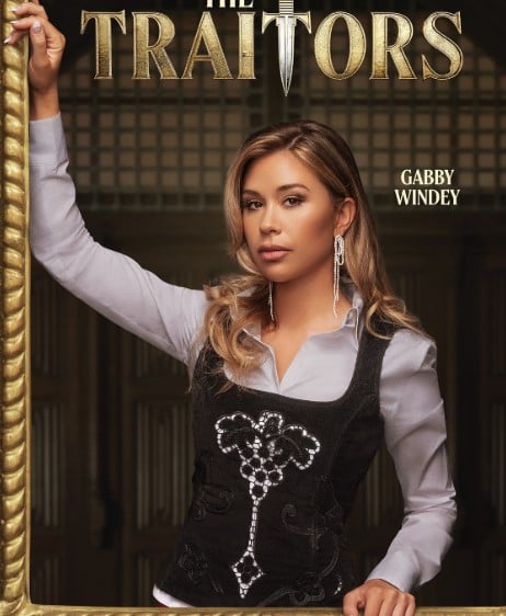 Gabby Windey on the poster of the television series The Traitors Season 3