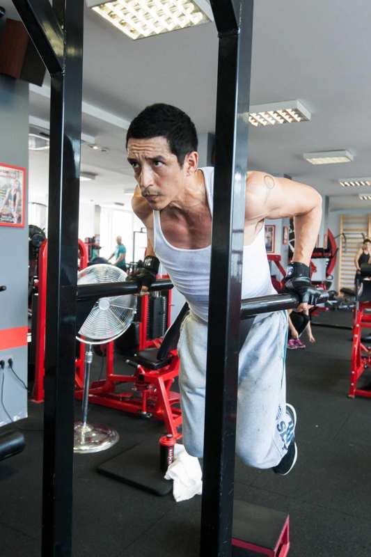 Gabriel Luna, while working out at a gym