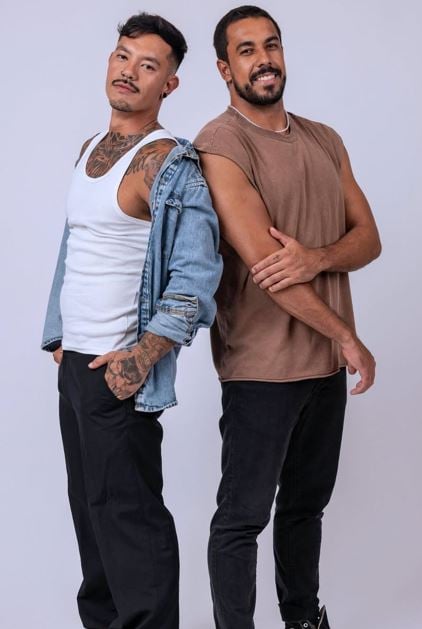 Gabriel Yoshimoto with Maike Cruz (right)