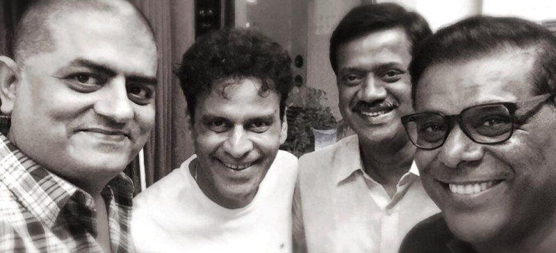 Gajraj Rao with Manoj Bajpai, Nikhil Verma, and Ashish Vidyarthi
