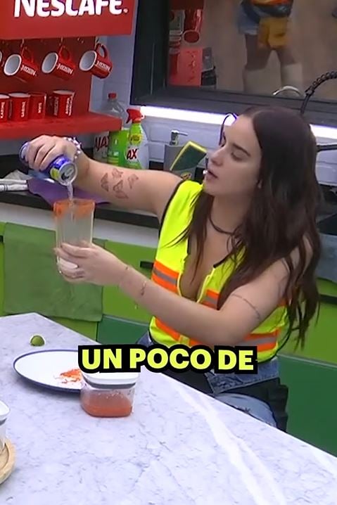 Gala Montes inside the house of La Casa de los Famosos México Season 2