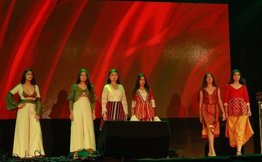 Gargee Nandy (extreme left) as a participant in Cherry Blossom Festival 2019