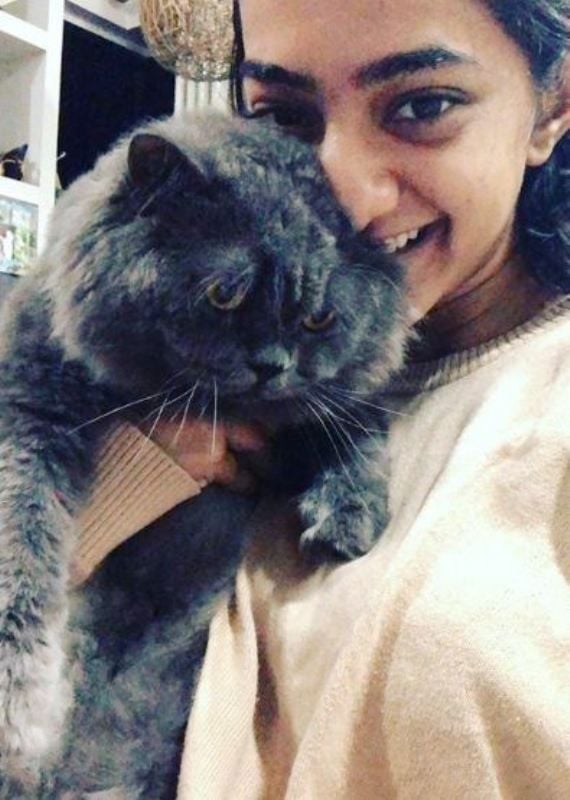 Gargi Sawant With Her Pet Cat