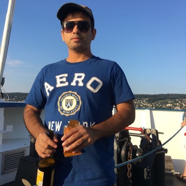 Gaurav Kapoor enjoying a drink