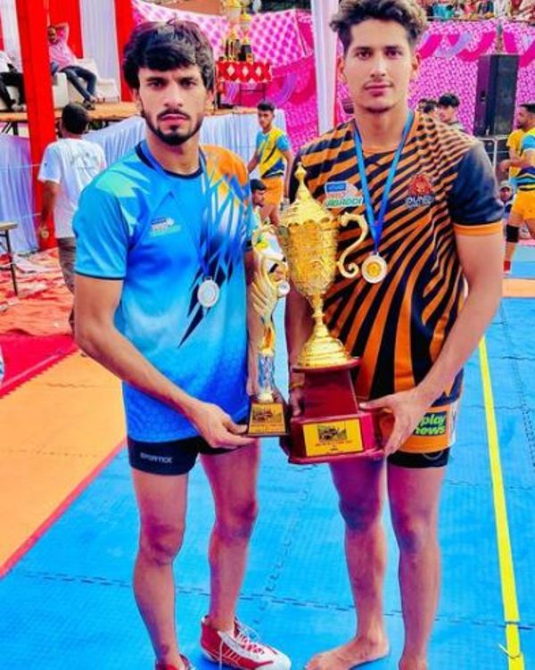 Gaurav Khatri (right) at a Kabaddi tournament in Uttarakhand