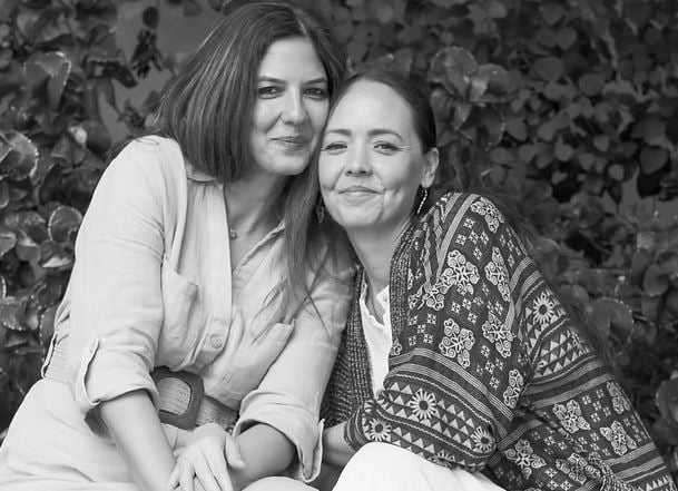 Gauri Spratt with Jade Devenish (right), co-founder of Beyond the Crowd LLP