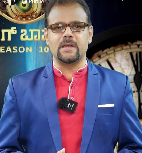 Gaurish Akki on the poster of the television reality show Bigg Boss Kannada Season 10