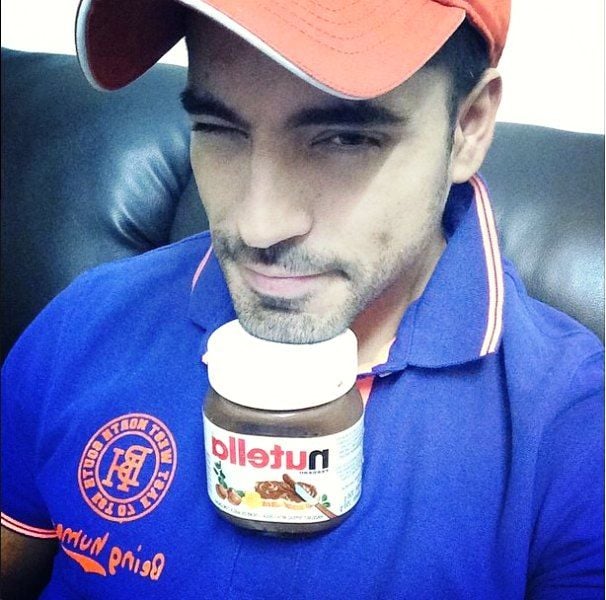 Gautam Gulati With a Bottle of Nutella