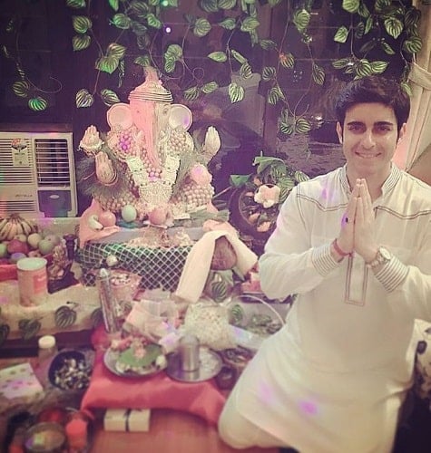 Gautam Rode during Ganesh Chaturthi