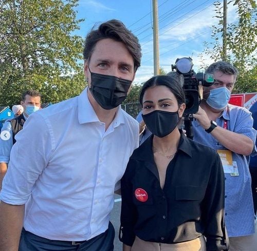 Geet Grewal with Justin Trudeau