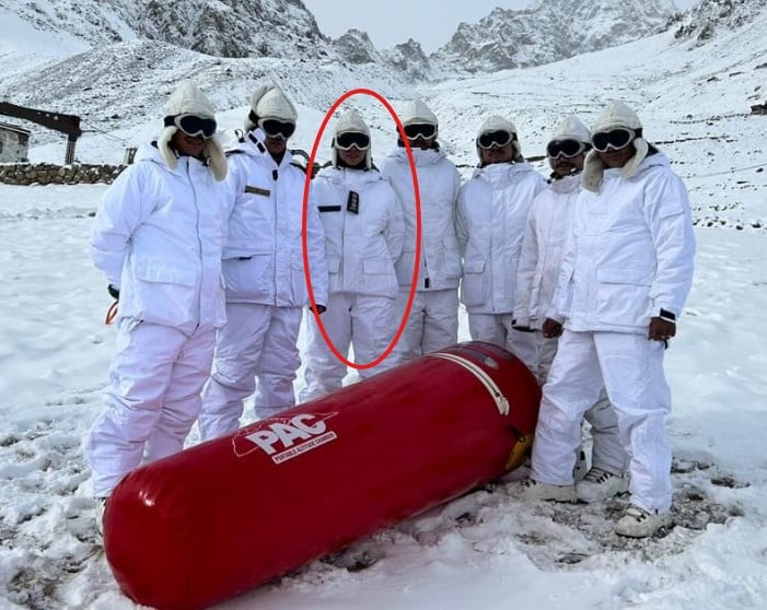 Geetika Koul with other Indian Army officers deployed at the world