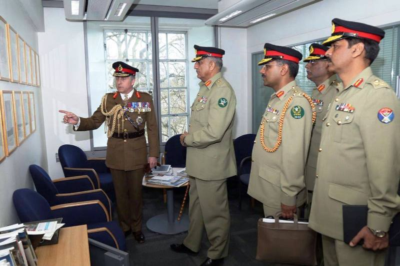 General Bajwa with other senior officials of the Pakistan Army during his visit to the Russian Federation