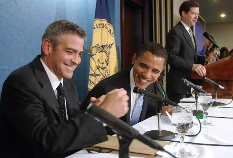 George Clooney along with Barack Obama