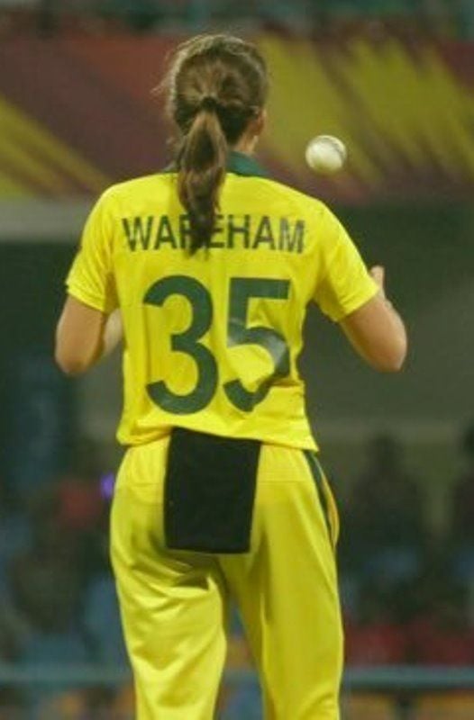 Georgia Wareham playing for the Australian Women