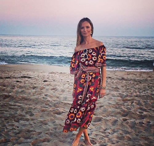 Georgina Chapman during her vacation