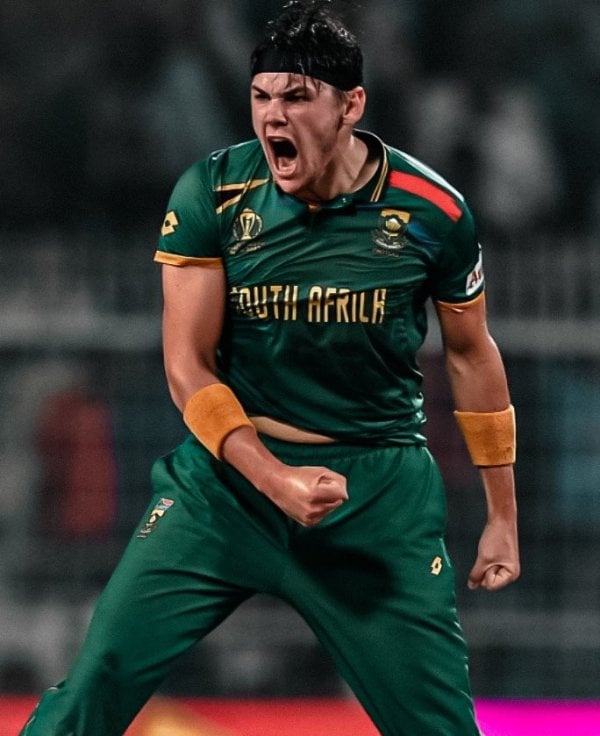 Gerald Coetzee a wicket during 2023 ODI World Cup