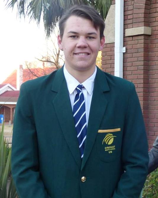 Gerald Coetzee wearing the blazer of the South Africa Under-19 team