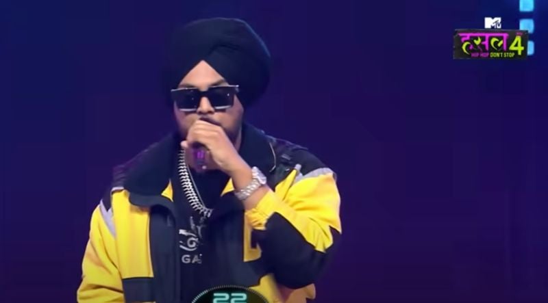 Ghaint Jxtt in a still from one of his performances in season 4 of the rap/hip-hop reality TV show titled 