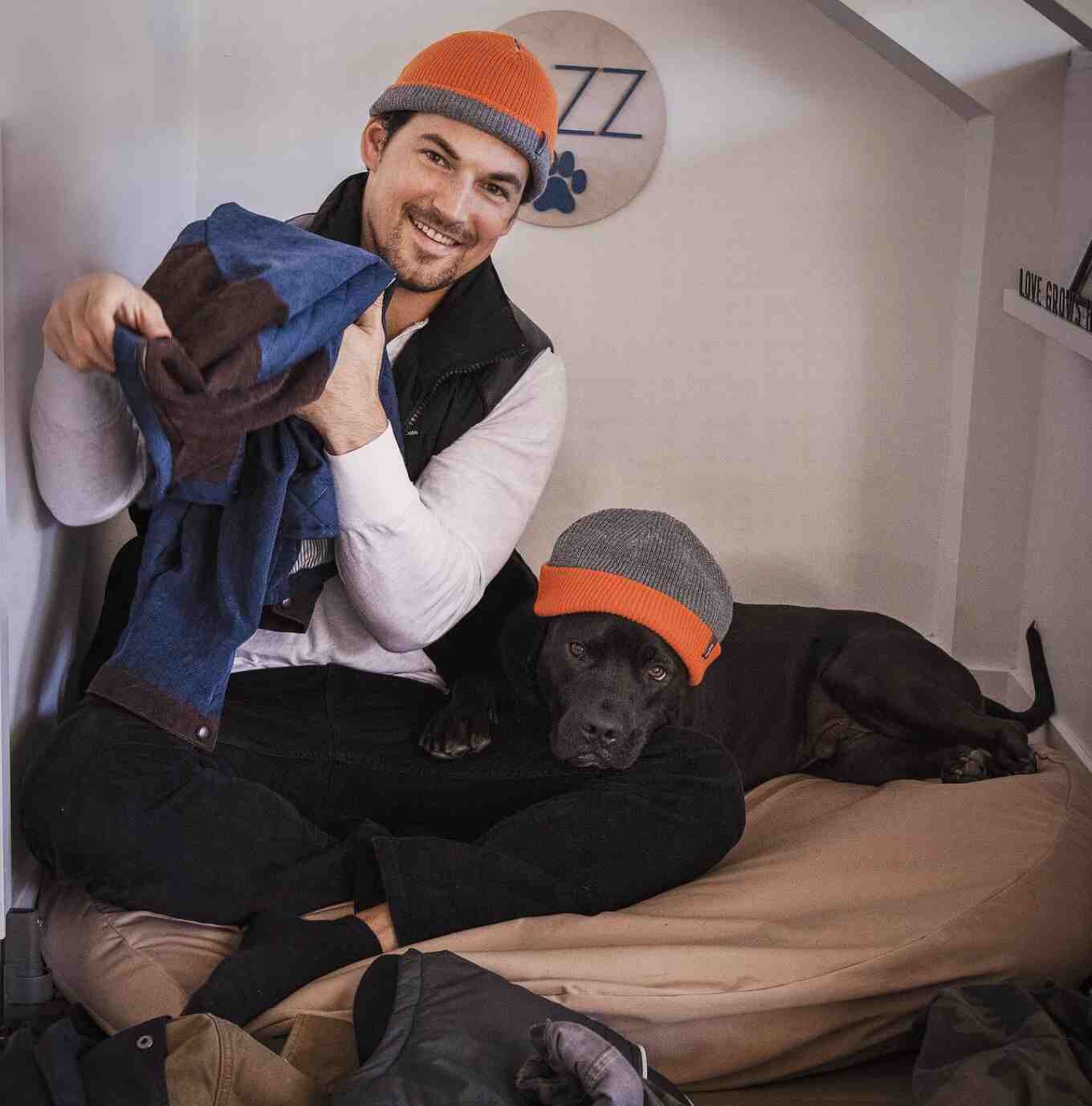 Giacomo Gianniotti with his dog