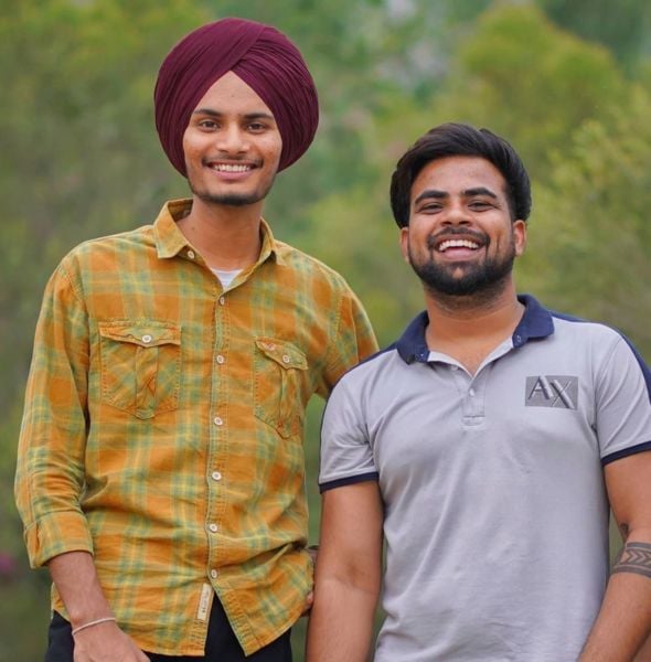 Gill Machhrai with his business partner Rony Ajnali (right)