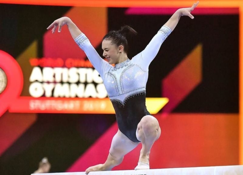 Giorgia Villa in a still from the 2019 World Artistic Gymnastics Championship