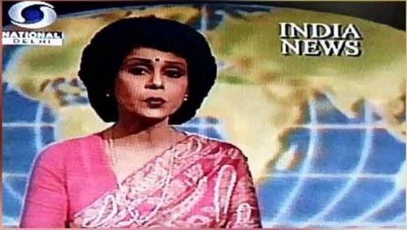 Gitanjali Aiyar in the newsroom of Doordarshan