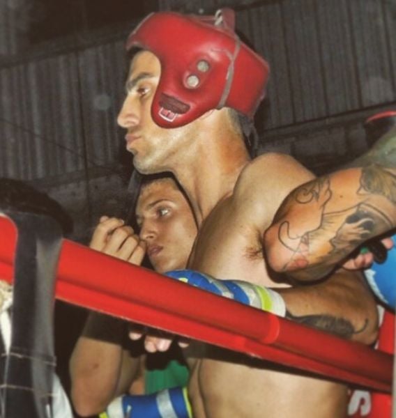 Giuliano Vaschetto in a still from one of his boxing matches