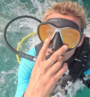 Glenn Saldanha while enjoying scuba diving