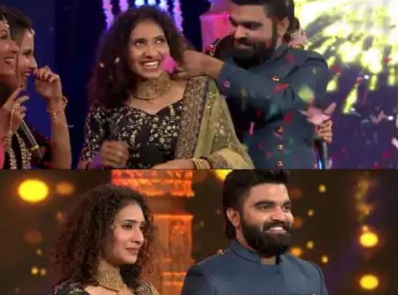 Gnaneswari Kandregula and Pradeep Machiraju in a still from the show Pellichoopulu (2018)