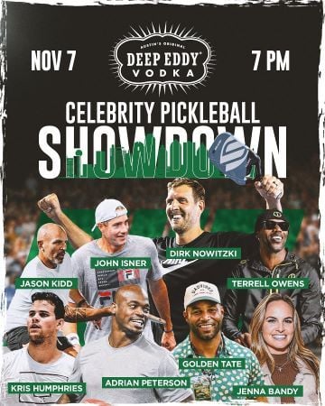 Golden Tate on the poster of the Celebrity Pickleball Showdown