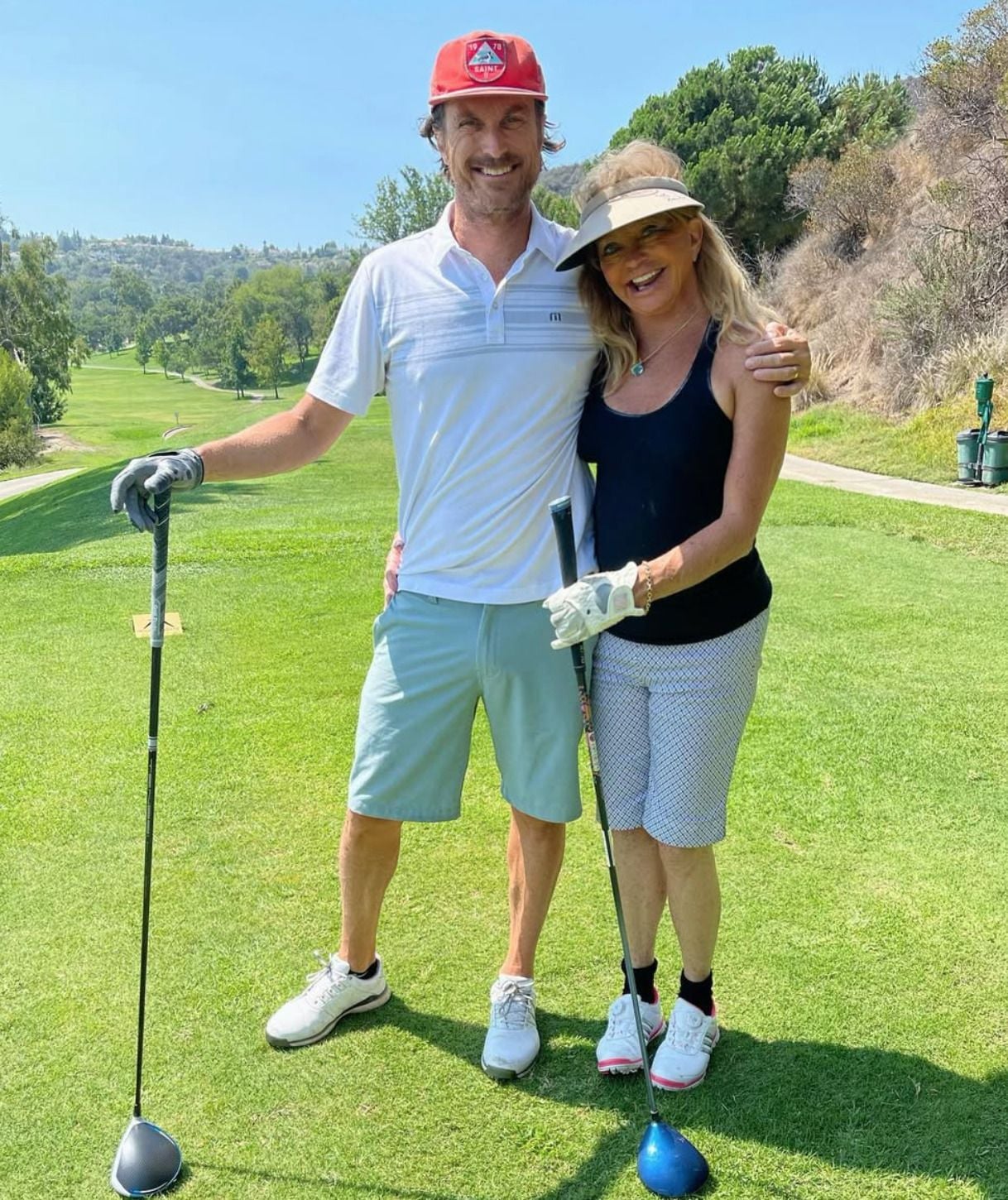 Goldie Hawn while playing Golf