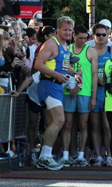 Gordon Ramsay at the Flora Families Marathon