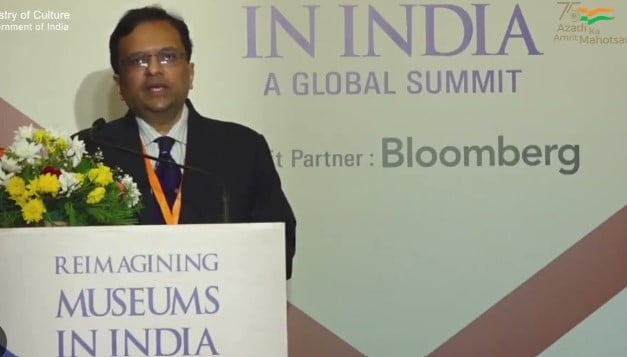 Govind Mohan while speaking during a global summit
