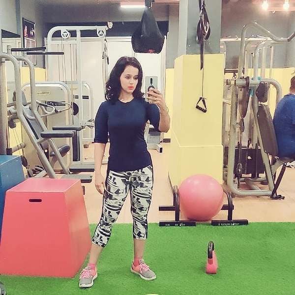 Gunjan Pant inside a gym