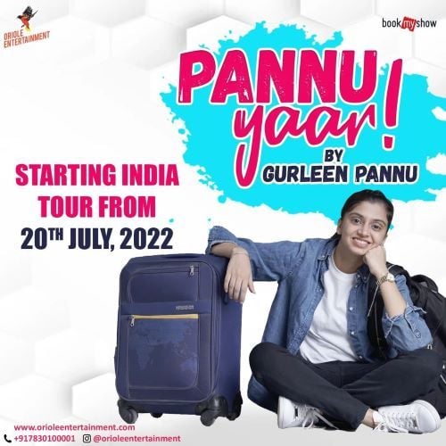 Gurleen Pannu on the poster of her solo show, Pannu Yaar