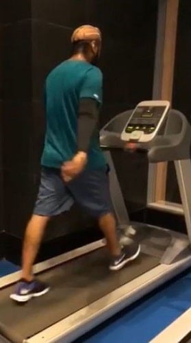 Gurucharan Singh at a gym