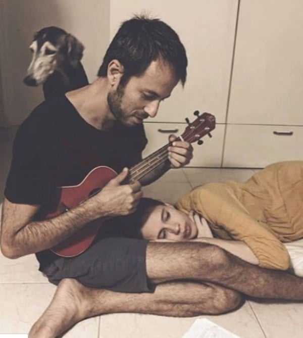 Guy Hershberg with Kalki and his Dog