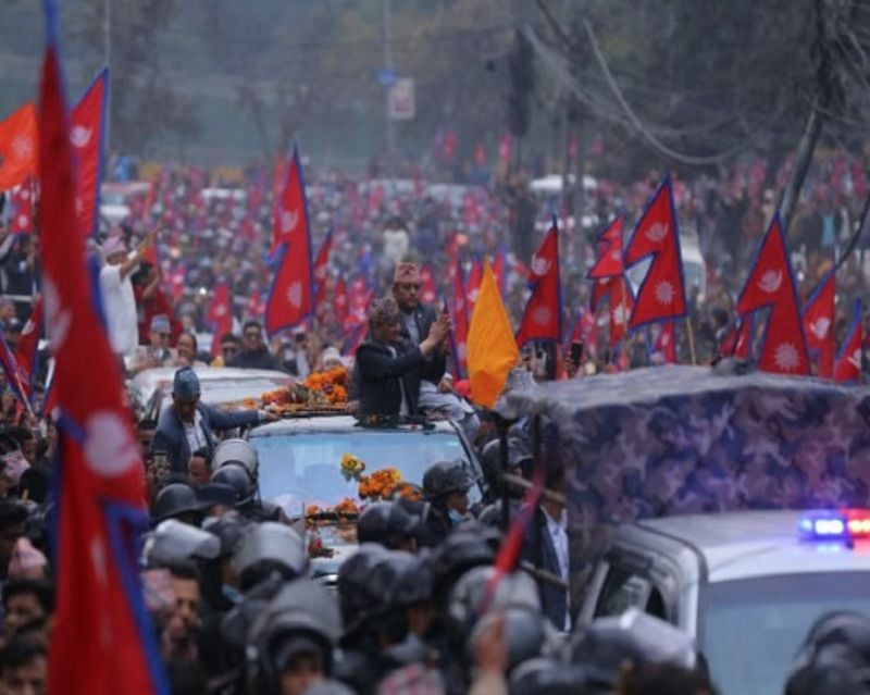 Gyanendra Shah while addressing a public event